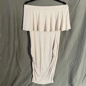 Boohoo Maternity Off the Shoulder Dress